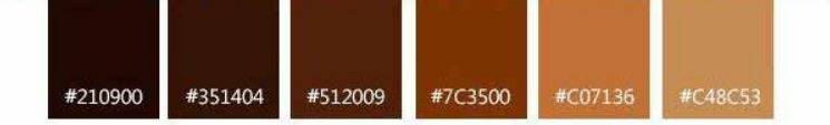 اصول همنشینی رنگ ها در رنگ قهوه ای