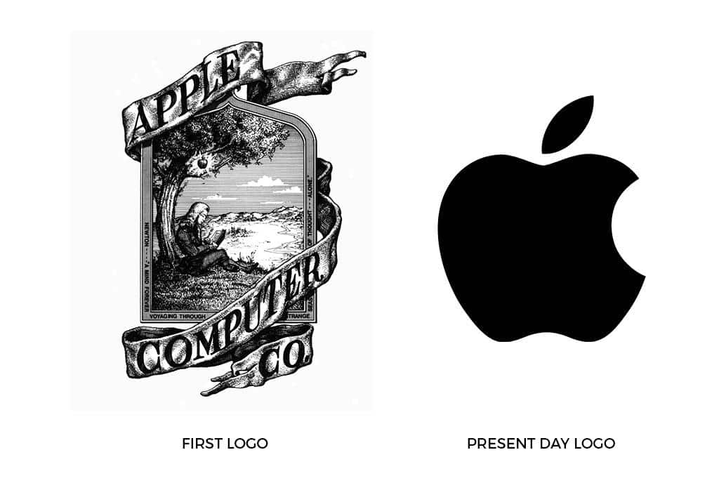 لوگوی قدیمی و فعلی اپل